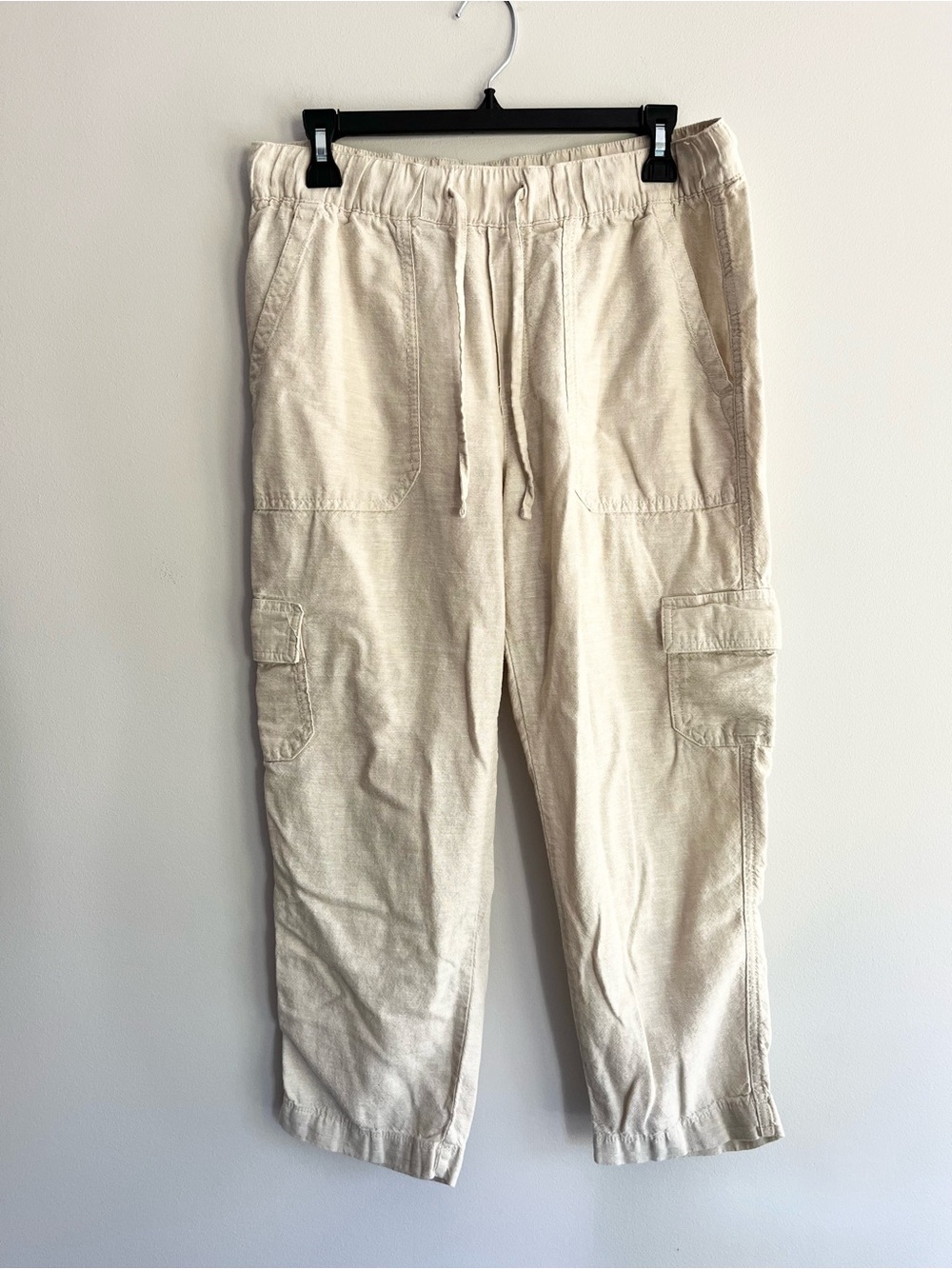 GAP Cargo Pull On Ankle Linen Blend Pants Medium
